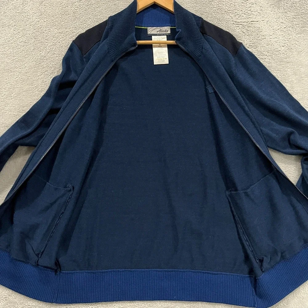 Alaska Airlines Luly Yang Full Zip Jacket Mens Medium Long‎ Sleeve Wool